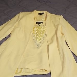 Yellow Suit Jacket With Top